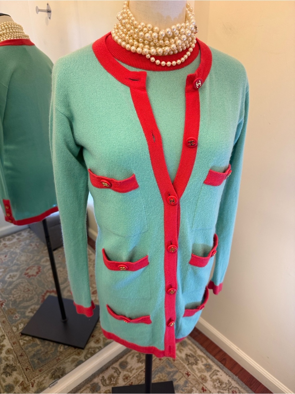 CHANEL Cashmere Cardigan Sweater Set